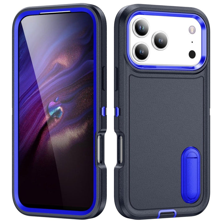 Shockproof Kickstand Phone Case iPhone 17 Pro Dark Blue & Blue Parkfield Supplies