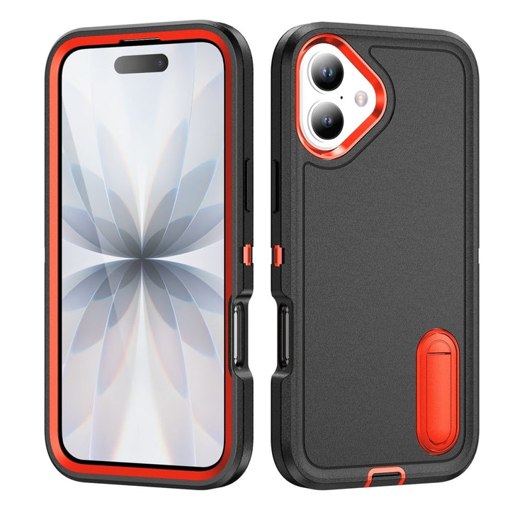 Shockproof Kickstand Phone Case iPhone 17 Black & Orange Parkfield Supplies