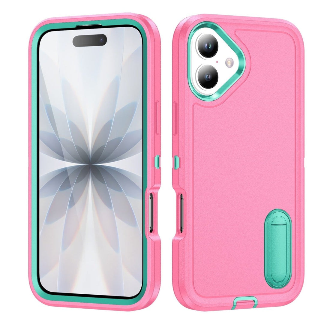 Shockproof Kickstand Phone Case iPhone 17 Pink & Green Parkfield Supplies