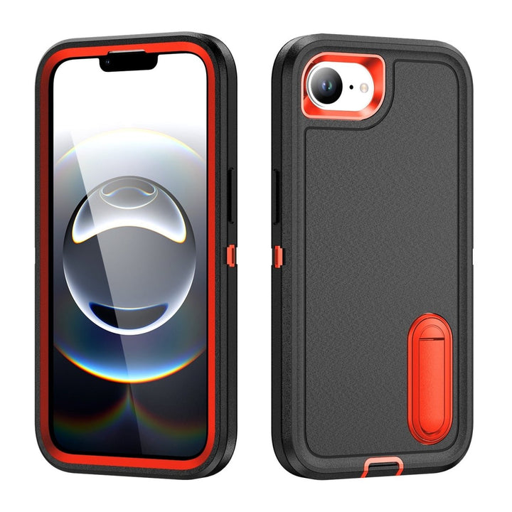 Shockproof Kickstand Phone Case iPhone 16e Black & Orange Parkfield Supplies