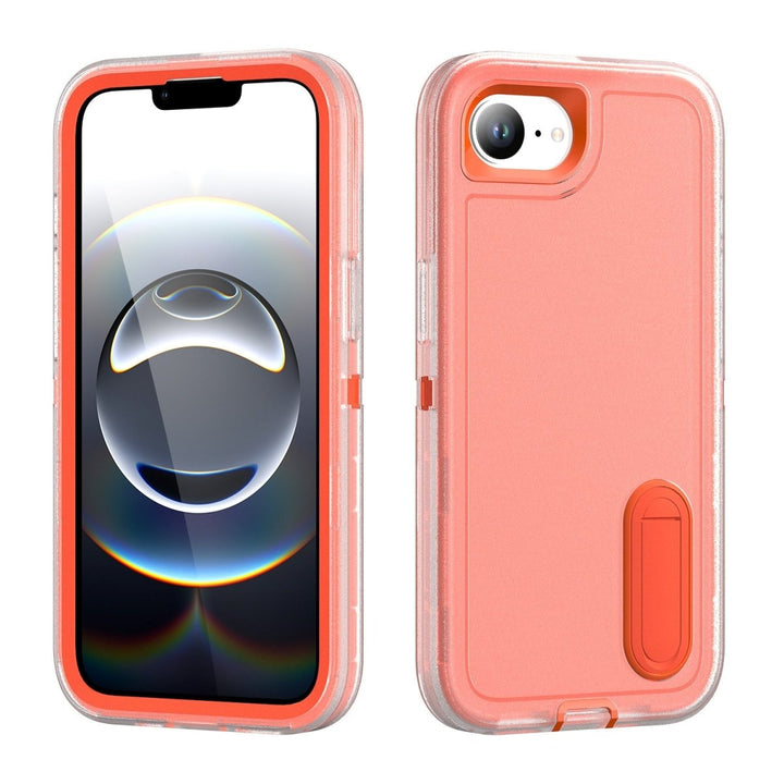 Shockproof Kickstand Phone Case iPhone 16e Clear & Orange Parkfield Supplies