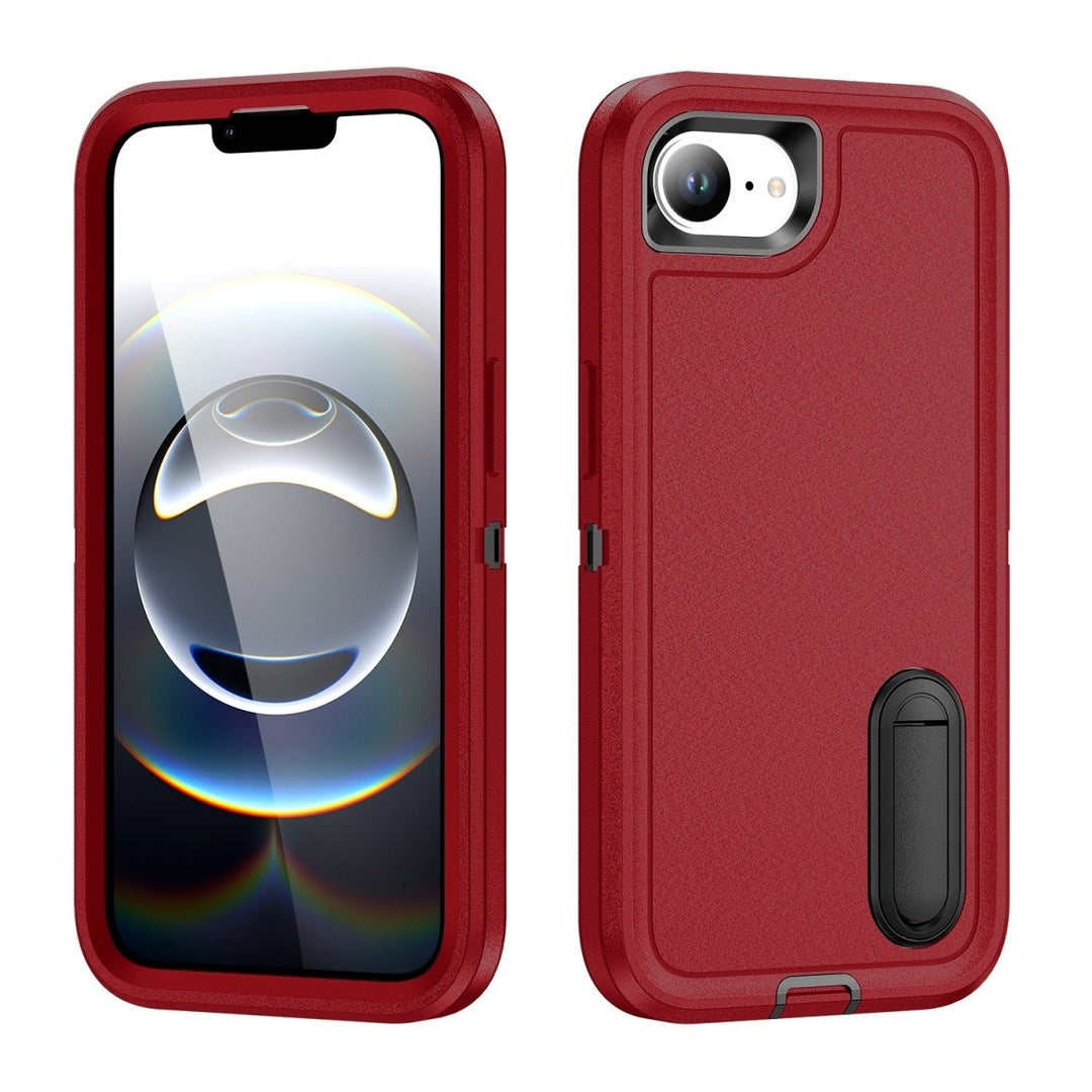 Shockproof Kickstand Phone Case iPhone 16e Red & Black Parkfield Supplies