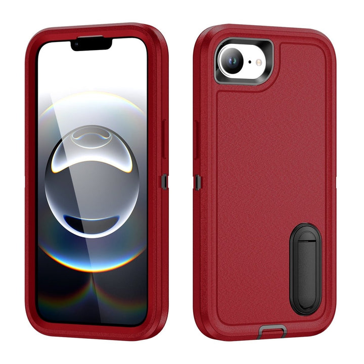 Shockproof Kickstand Phone Case iPhone 16e Red & Black Parkfield Supplies