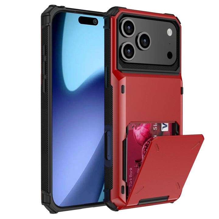 Shockproof Wallet Phone Case iPhone 17 Pro Red Parkfield Supplies