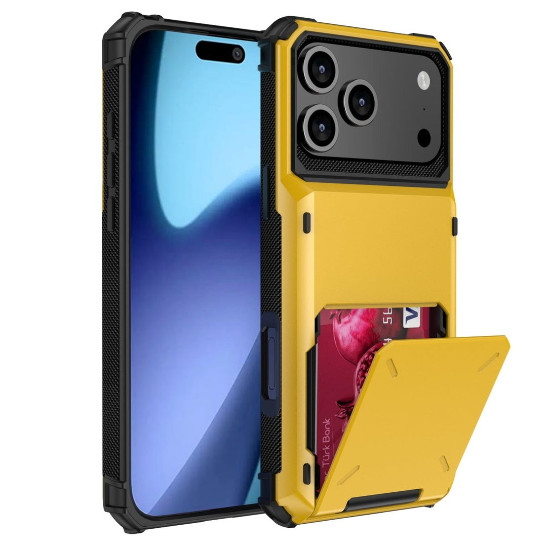 Shockproof Wallet Phone Case iPhone 17 Pro Yellow Parkfield Supplies