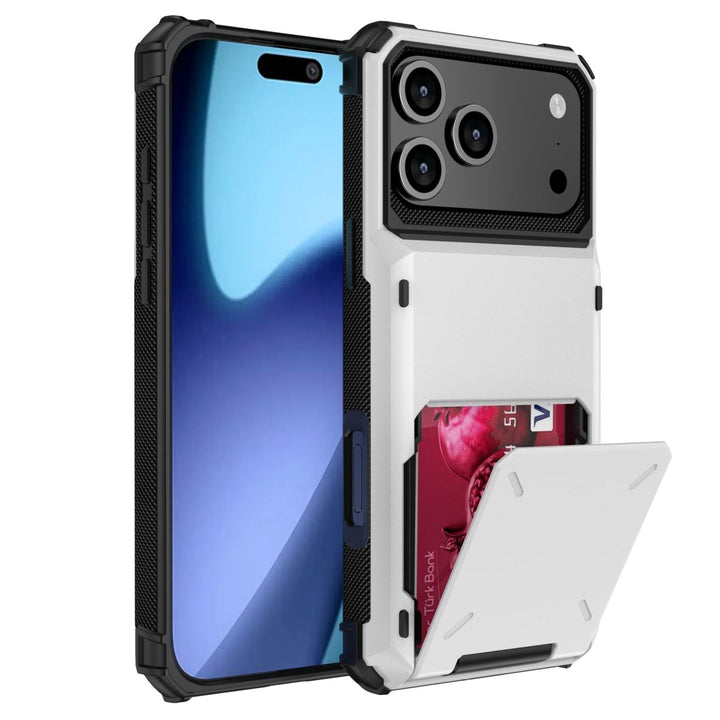 Shockproof Wallet Phone Case iPhone 17 Pro White Parkfield Supplies