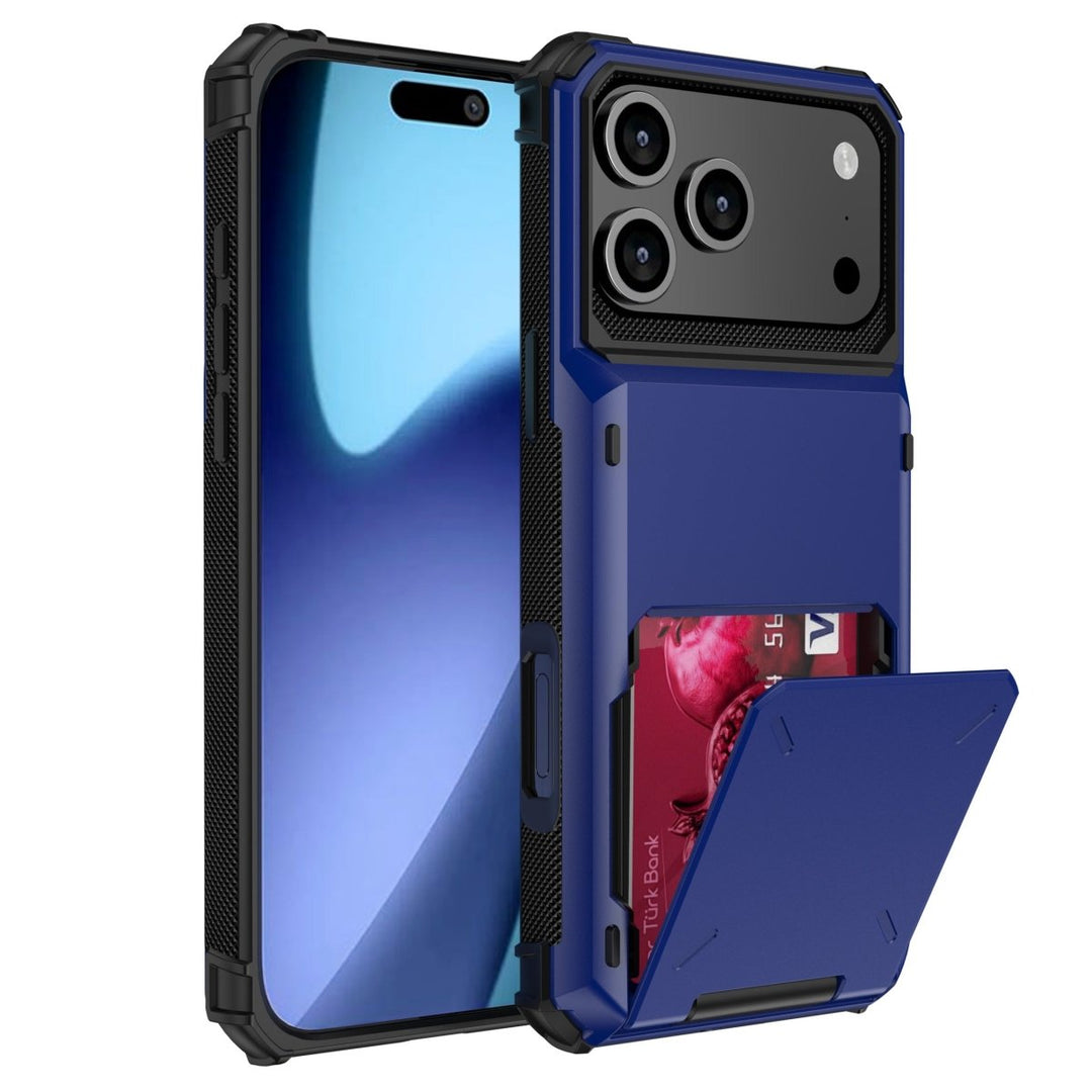 Shockproof Wallet Phone Case iPhone 17 Pro Blue Parkfield Supplies