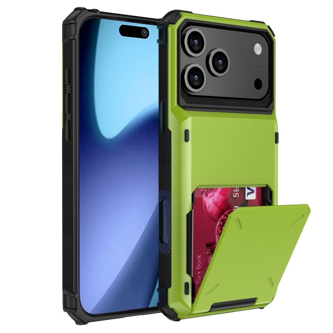 Shockproof Wallet Phone Case iPhone 17 Pro Lime Green Parkfield Supplies