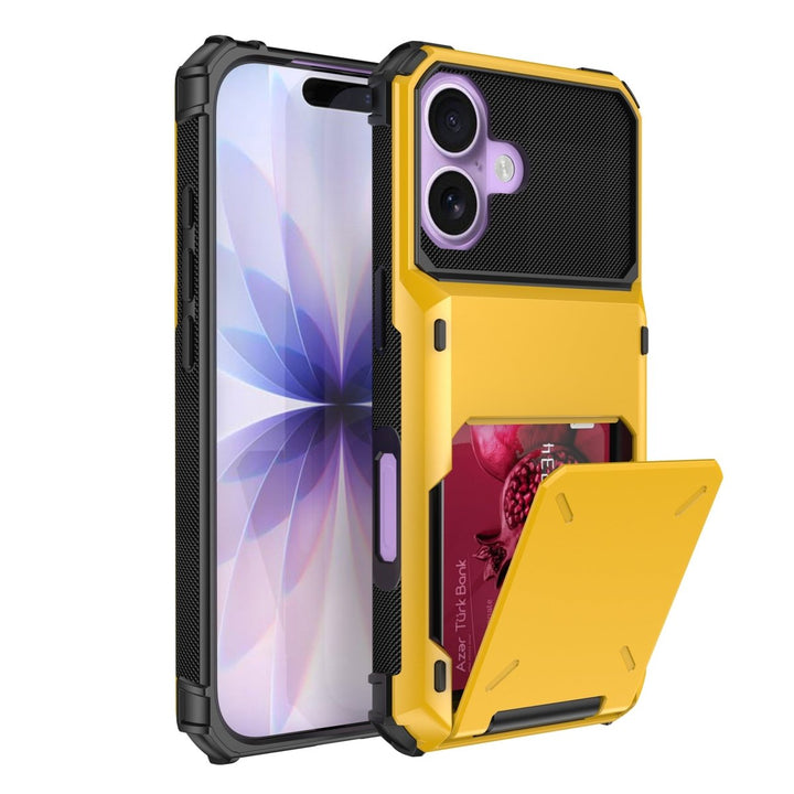 Shockproof Wallet Phone Case iPhone 16 Yellow Parkfield Supplies