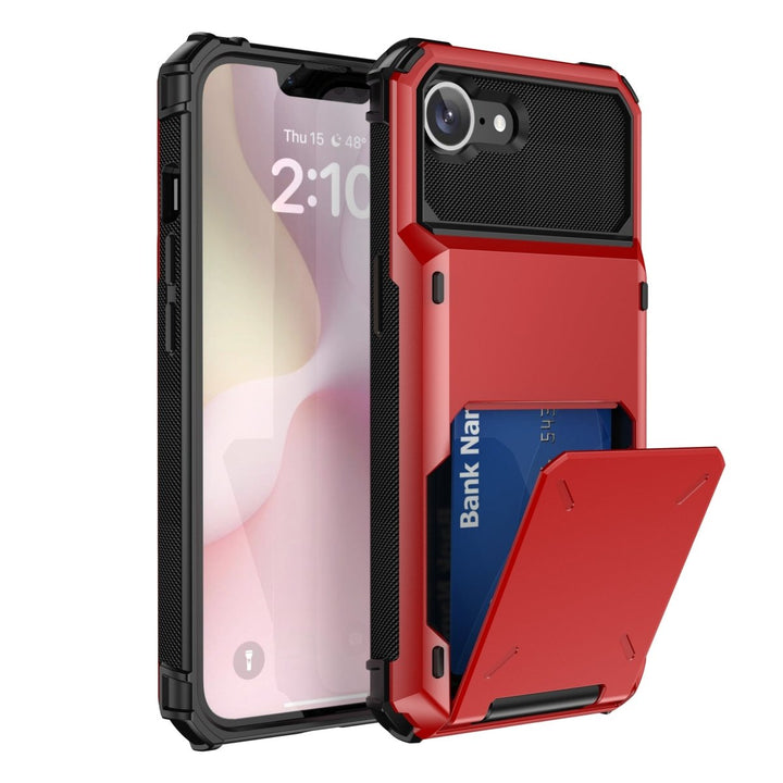 Shockproof Wallet Phone Case iPhone 16e Red Parkfield Supplies
