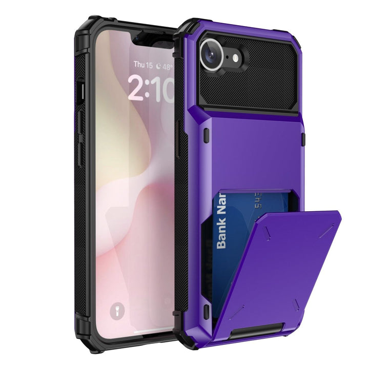 Shockproof Wallet Phone Case iPhone 16e Purple Parkfield Supplies