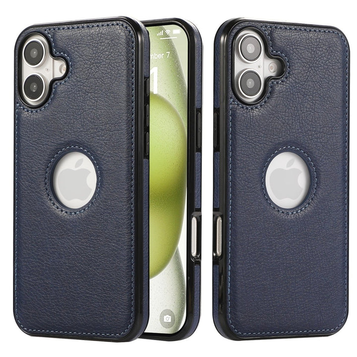 Slim Leather Phone Case iPhone 16 Plus Blue Parkfield Supplies