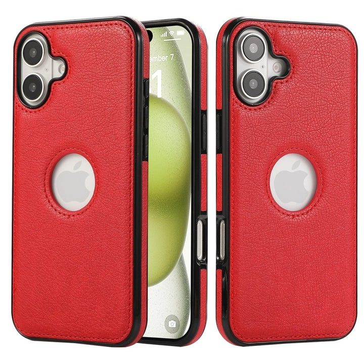 Slim Leather Phone Case iPhone 16 Red Parkfield Supplies