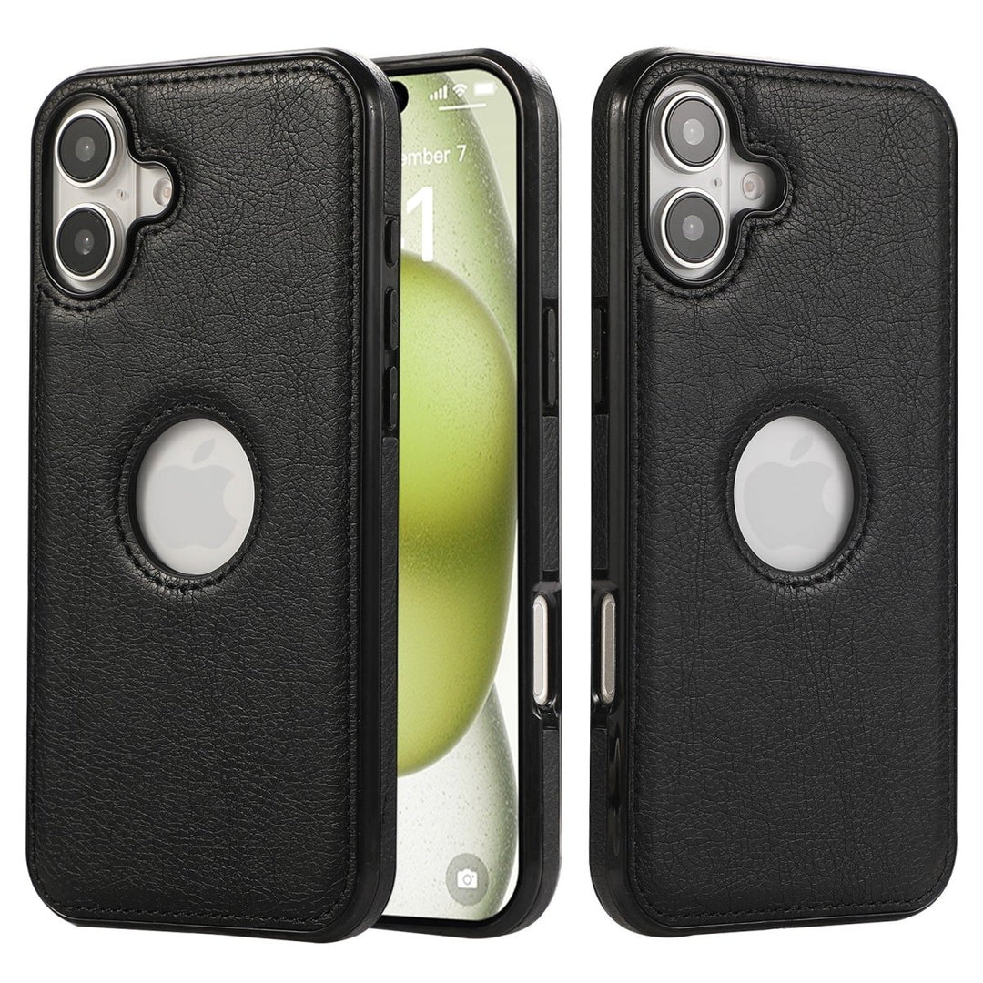 Slim Leather Phone Case iPhone 16 Black Parkfield Supplies