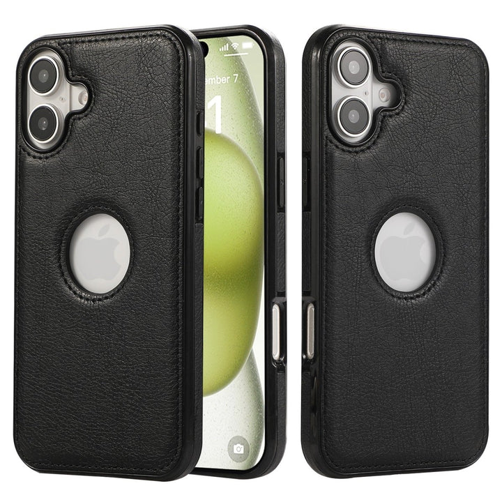 Slim Leather Phone Case iPhone 16 Black Parkfield Supplies