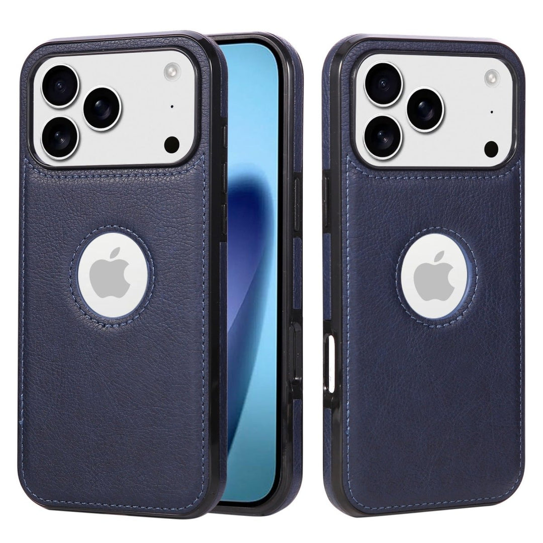 Slim Leather Phone Case iPhone 17 Pro Blue Parkfield Supplies