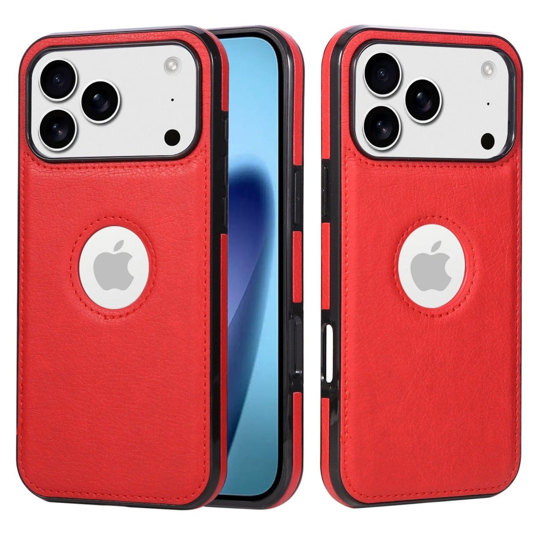 Slim Leather Phone Case iPhone 17 Pro Red Parkfield Supplies