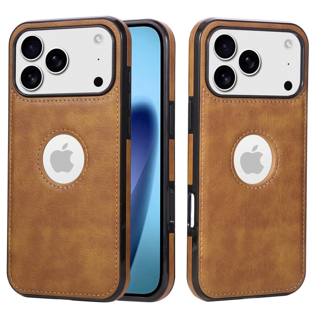 Slim Leather Phone Case iPhone 17 Pro Brown Parkfield Supplies