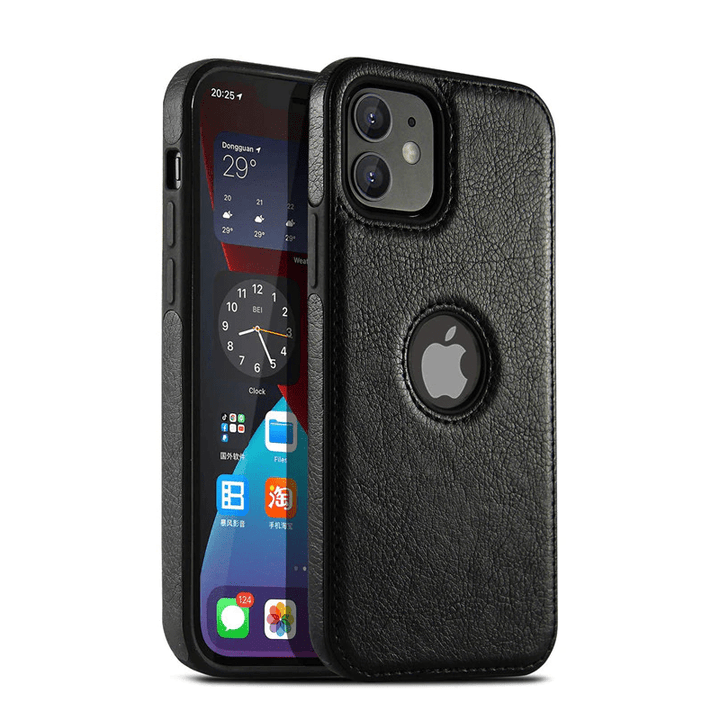 Slim Leather Phone Case Black / iPhone 15 CM20230609-A-01-iPhone 15-Black