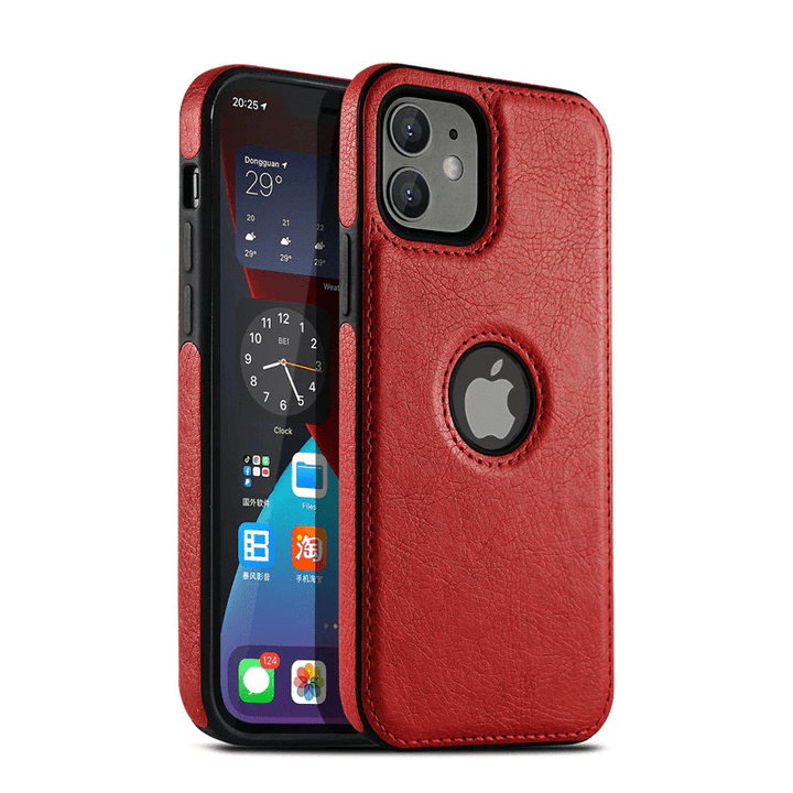 Slim Leather Phone Case Red / iPhone 15 CM20230609-A-01-iPhone 15-Red