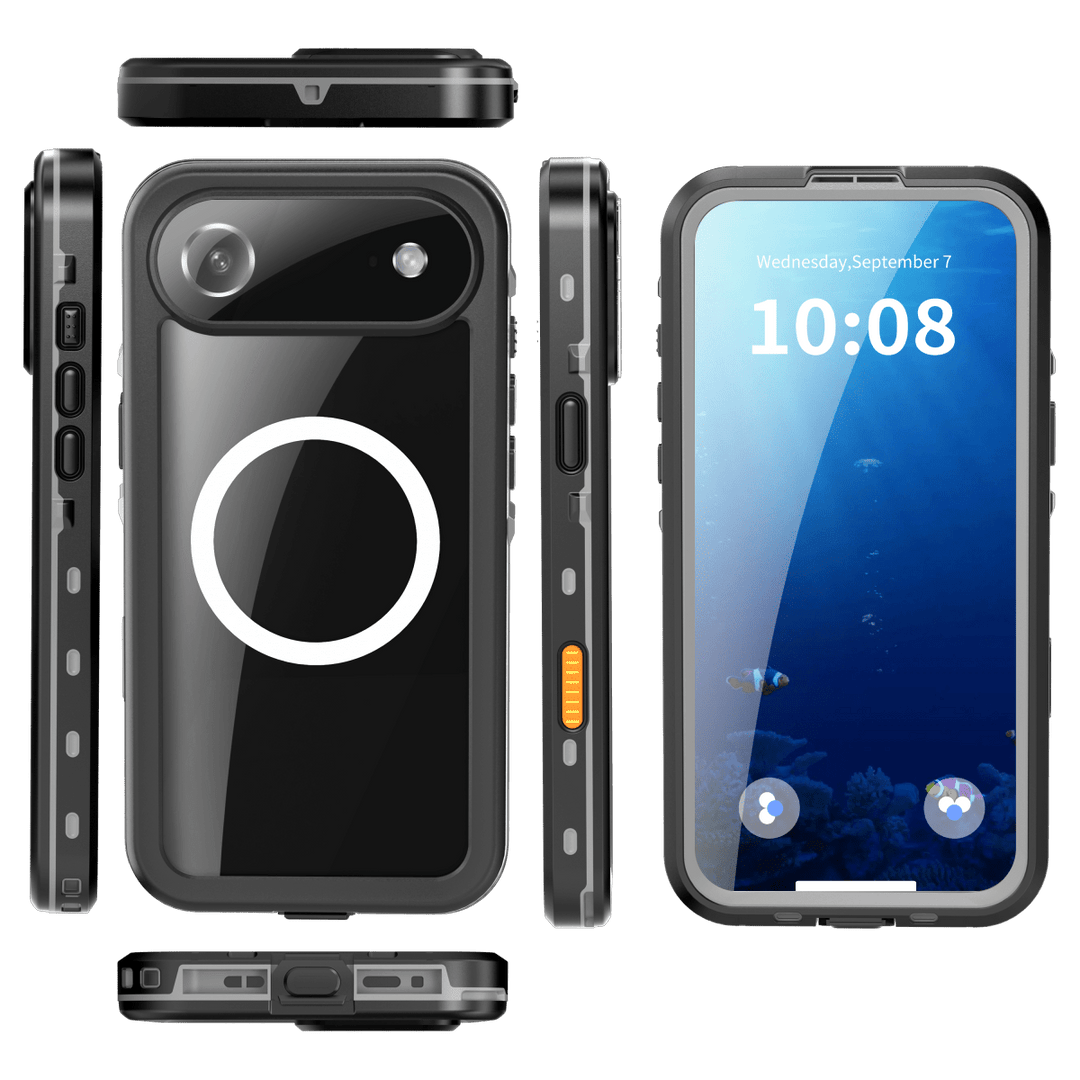 Waterproof Phone Case With Magnetic Charging iPhone 14 Black Parkfield Supplies