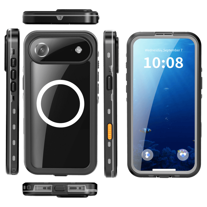 Waterproof Phone Case With Magnetic Charging iPhone 14 Black Parkfield Supplies