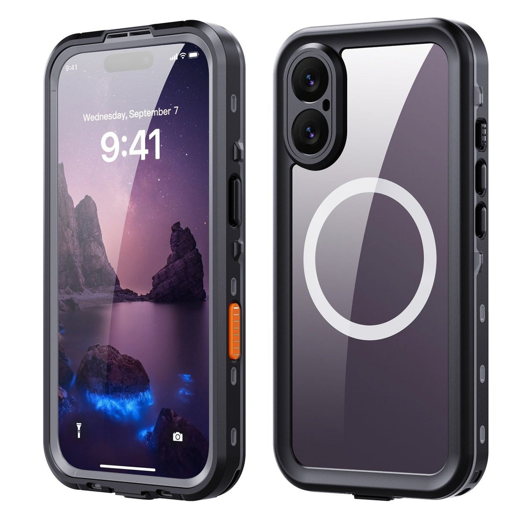 Waterproof Phone Case With Magnetic Charging iPhone 16 Black Parkfield Supplies