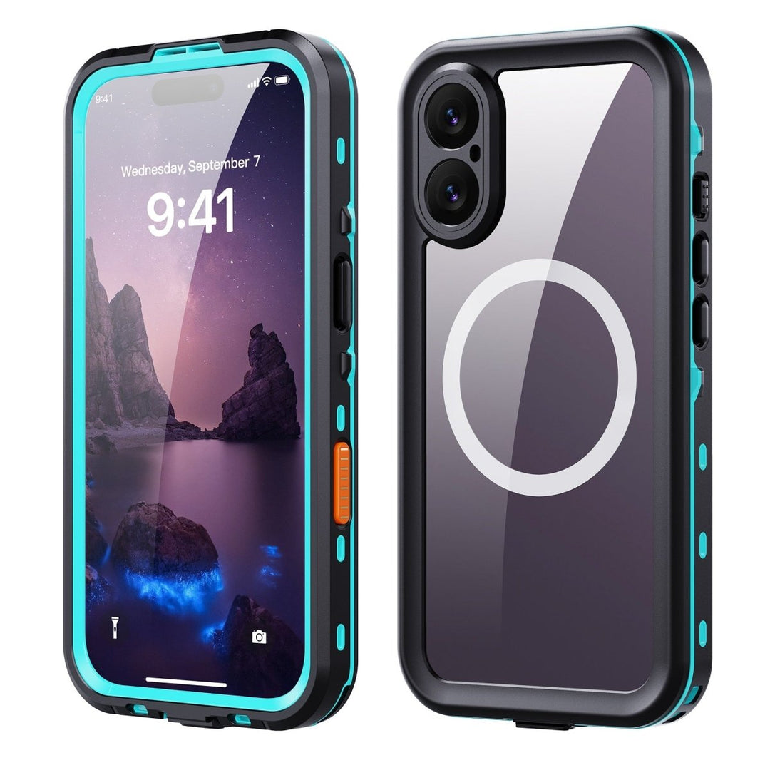 Waterproof Phone Case With Magnetic Charging iPhone 16 Blue Parkfield Supplies
