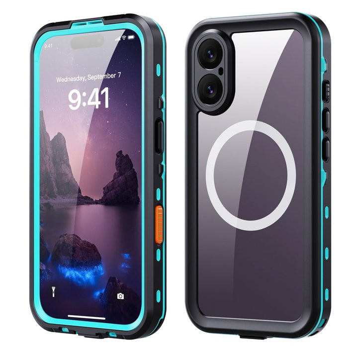 Waterproof Phone Case With Magnetic Charging iPhone 16 Blue Parkfield Supplies