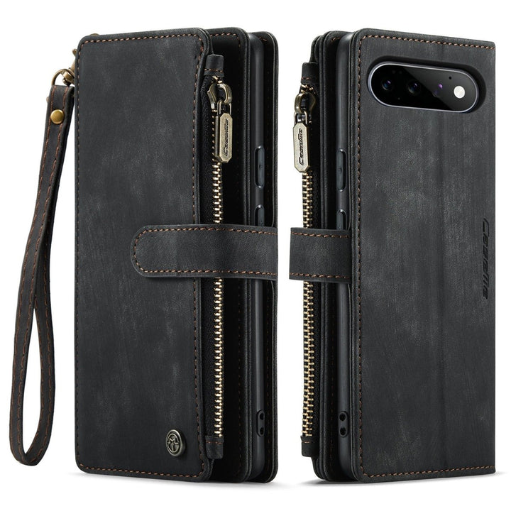 Zipper Leather Wallet Case For Google Pixel Google Pixel 11 Black Parkfield Supplies