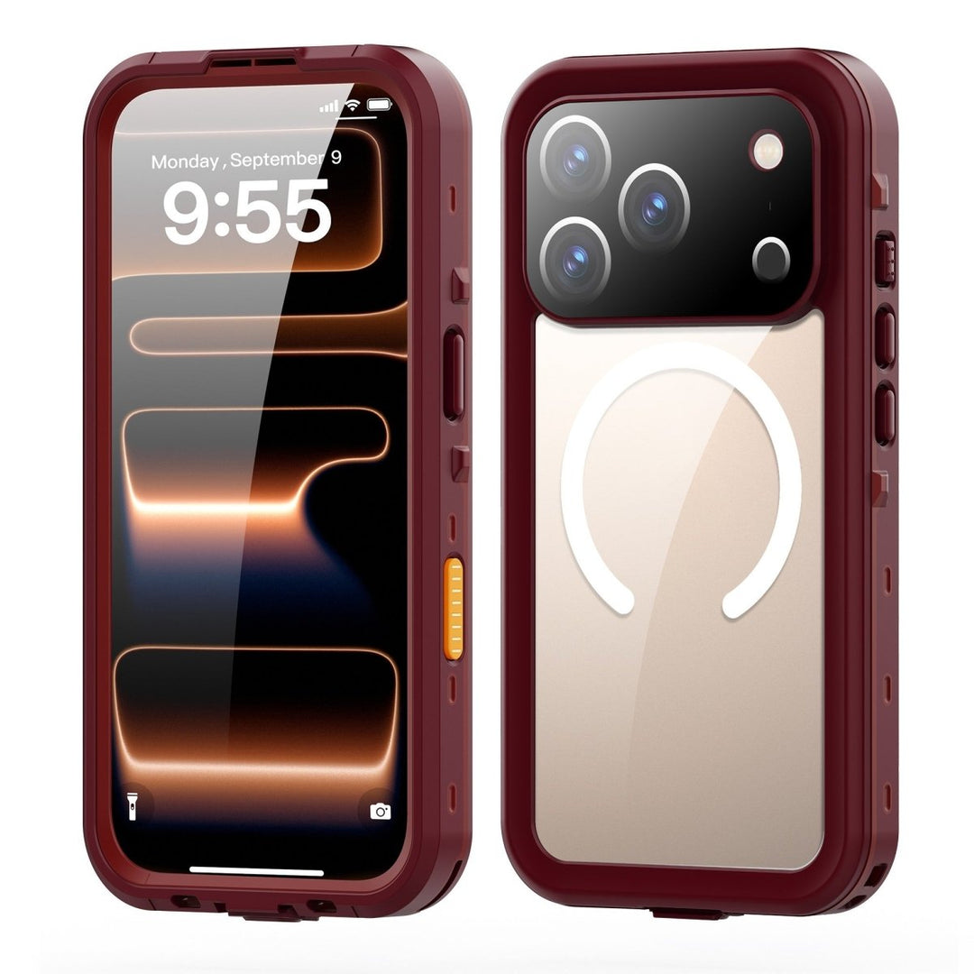 Waterproof Phone Case With Magnetic Charging iPhone 17 Pro Cherry Red Parkfield Supplies