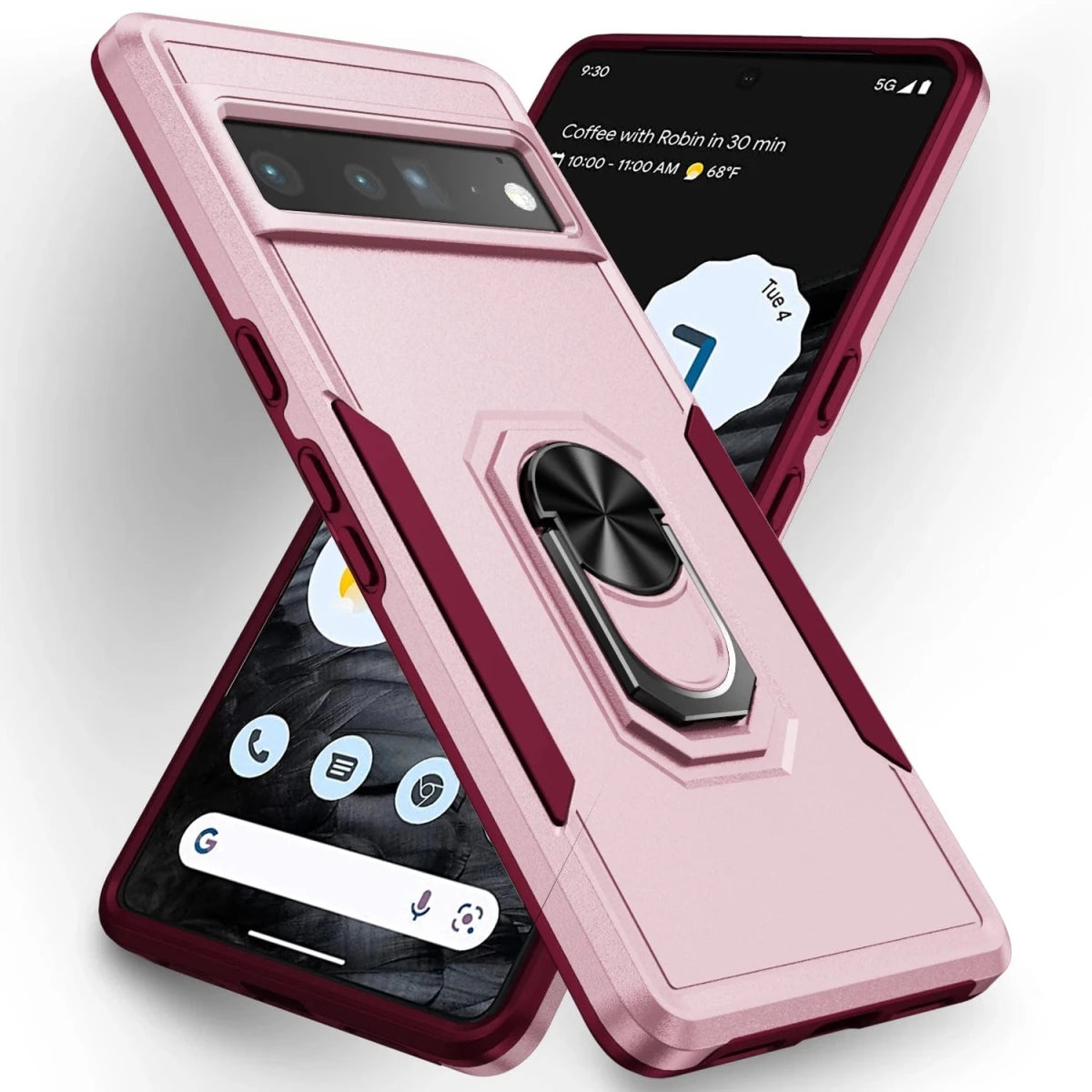 Handyhülle Google Pixel 6 – Klapphülle Aus Leder Mit Magnet, 3 Kartenfächern & Standfunktion – Wallet Case (Katze Design)
