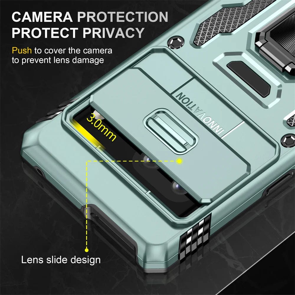 Magnetic Phone Case With Kickstand & Camera Cover For Google Pixel