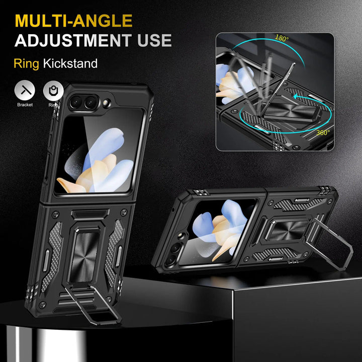 Magnetic Case With Kickstand & Camera Cover For Samsung Z Flip