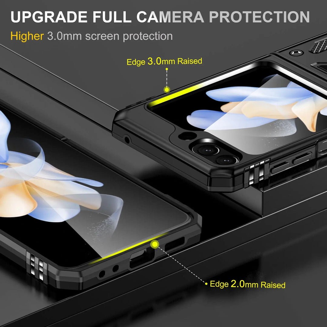 Magnetic Case With Kickstand & Camera Cover For Samsung Z Flip