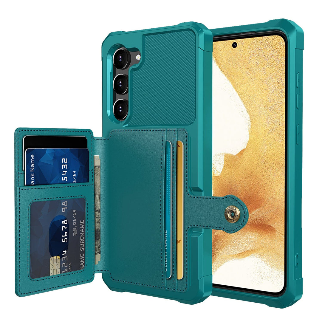 Magnetic Leather Wallet Case For Samsung Galaxy S Galaxy S23 / Green M20220305-Samsung S23 - Green