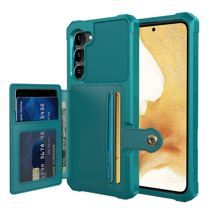 Magnetic Leather Wallet Case For Samsung Galaxy S Galaxy S23 / Green M20220305-Samsung S23 - Green