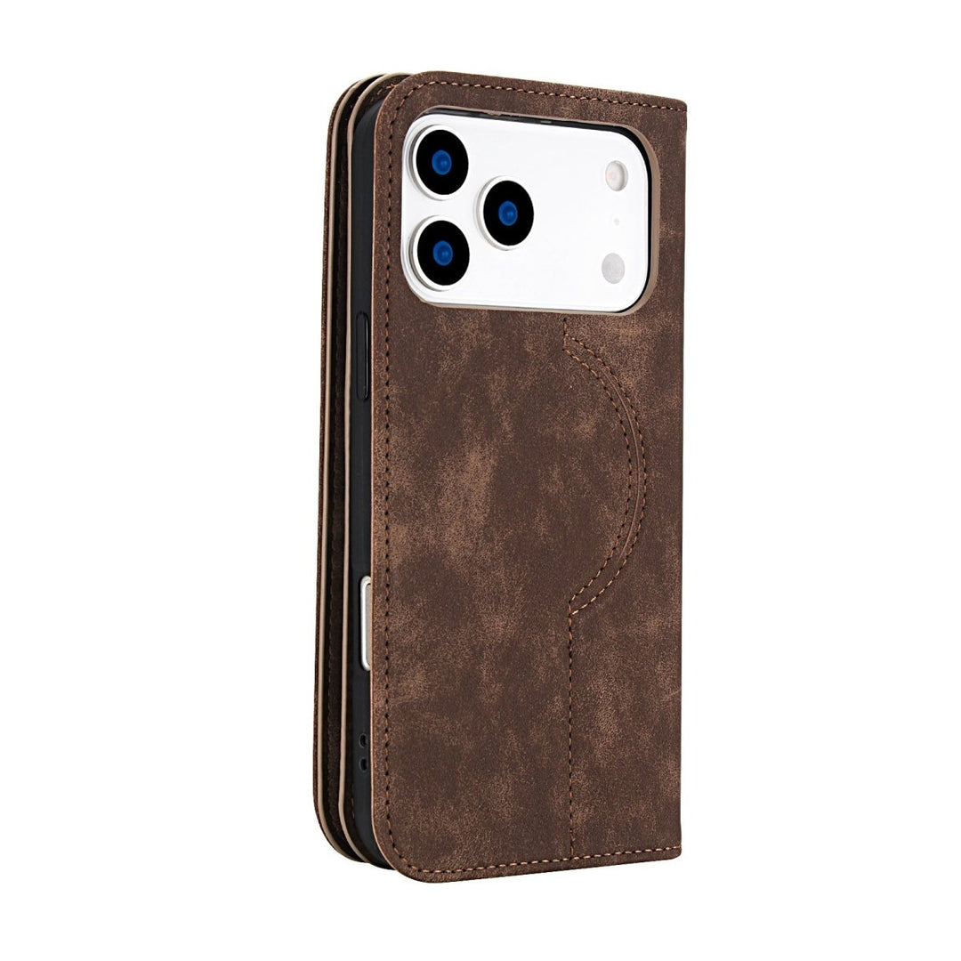 Leather Wallet Phone Case With Magnetic Charging iPhone 12 Mini Brown Parkfield Supplies