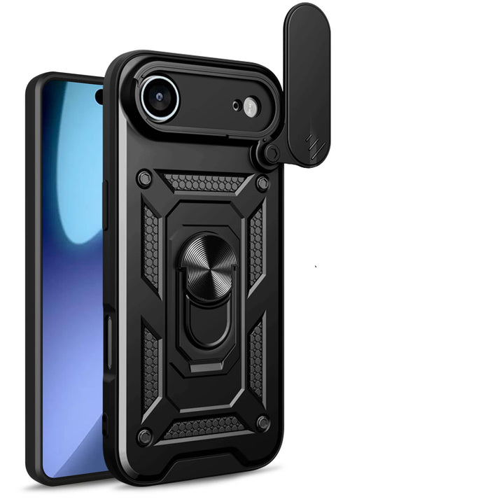 Heavy Duty Magnetic Phone Case With Camera Cover iPhone Air / Black CM20211012-02-iPhone Air-Black