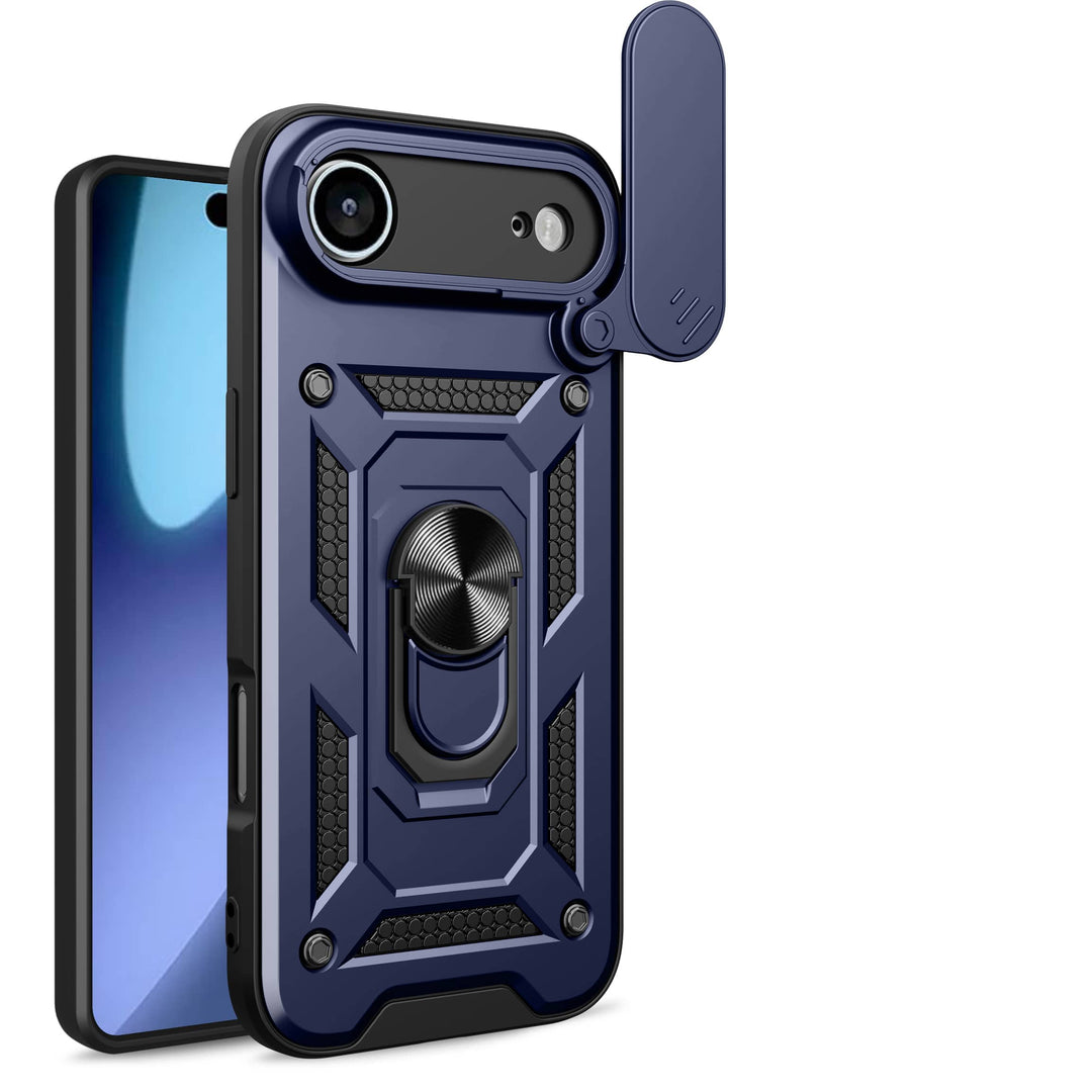 Heavy Duty Magnetic Phone Case With Camera Cover iPhone Air / Blue CM20211012-02-iPhone Air-Blue