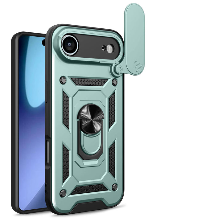 Heavy Duty Magnetic Phone Case With Camera Cover iPhone Air / Green CM20211012-02-iPhone Air-Green