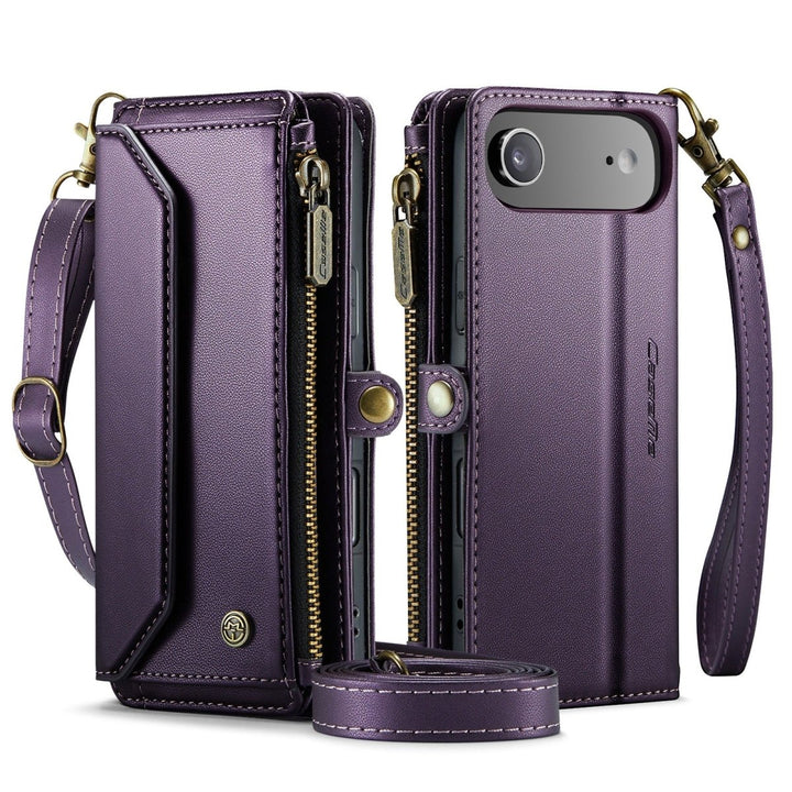 RFID Crossbody Leather Wallet Phone Case iPhone Air Purple Parkfield Supplies