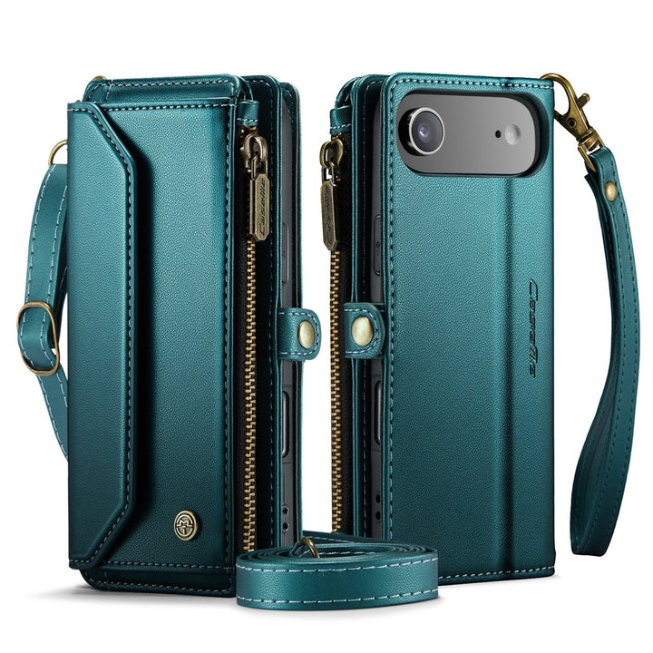 RFID Crossbody Leather Wallet Phone Case iPhone Air Teal Parkfield Supplies
