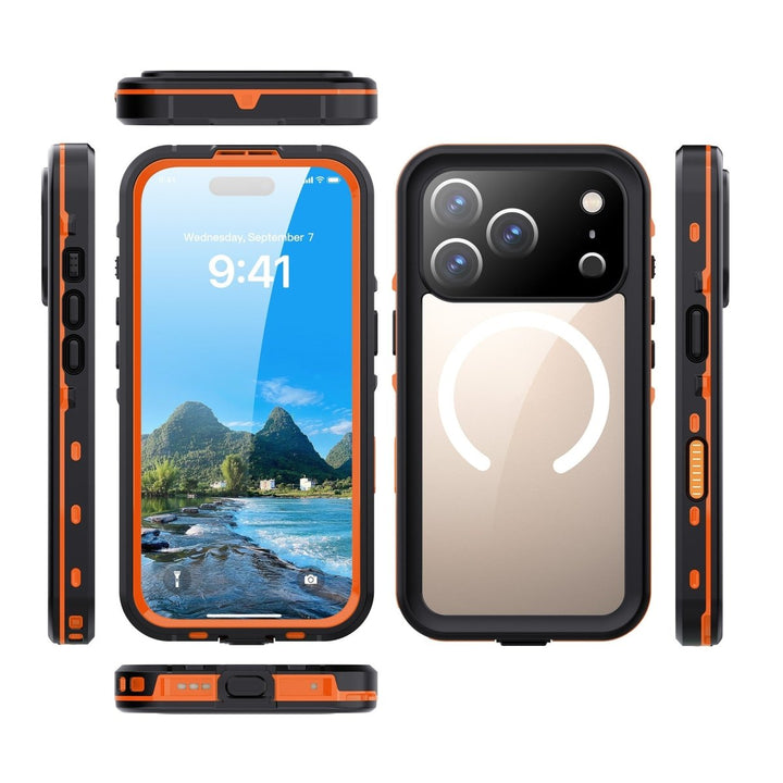Waterproof Phone Case With Magnetic Charging iPhone 14 Black Parkfield Supplies