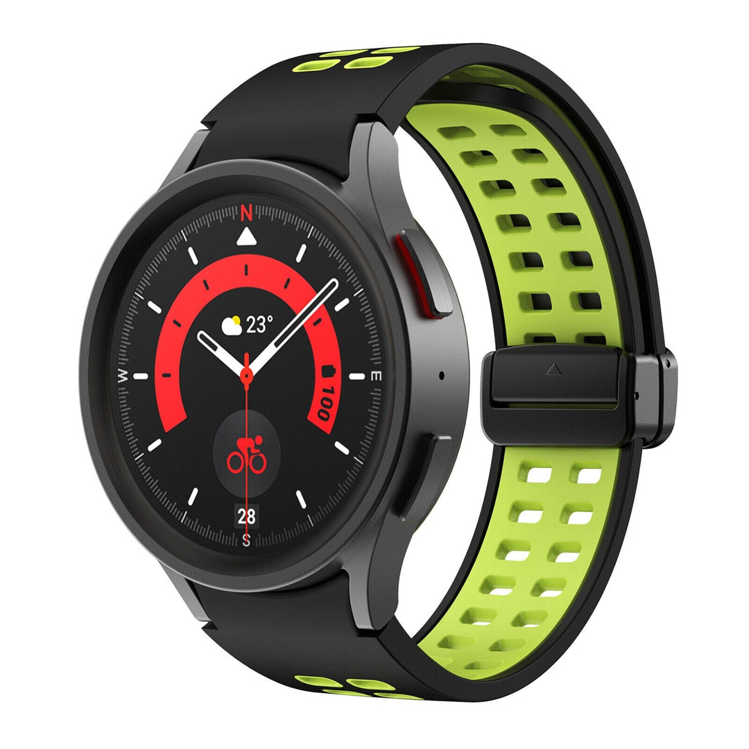 Magnetic Sports Watch Band For Samsung Black Green / Galaxy Watch4 (40mm) DP2212132AS07