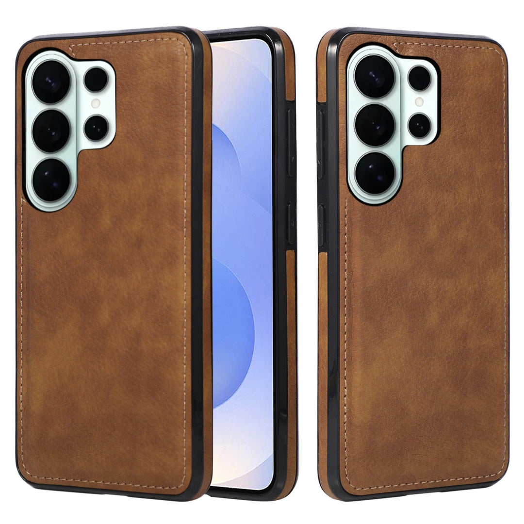 Slim Leather Case For Samsung Galaxy Galaxy S22 / Brown CM20260310-A-01-S22-Brown