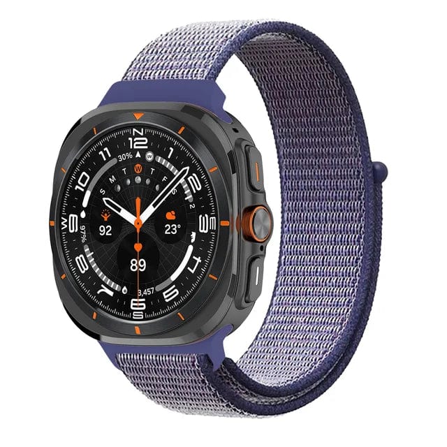 Nylon Sports Watch Band For Samsung Watch 7 Ultra Midnight Blue DX0813215