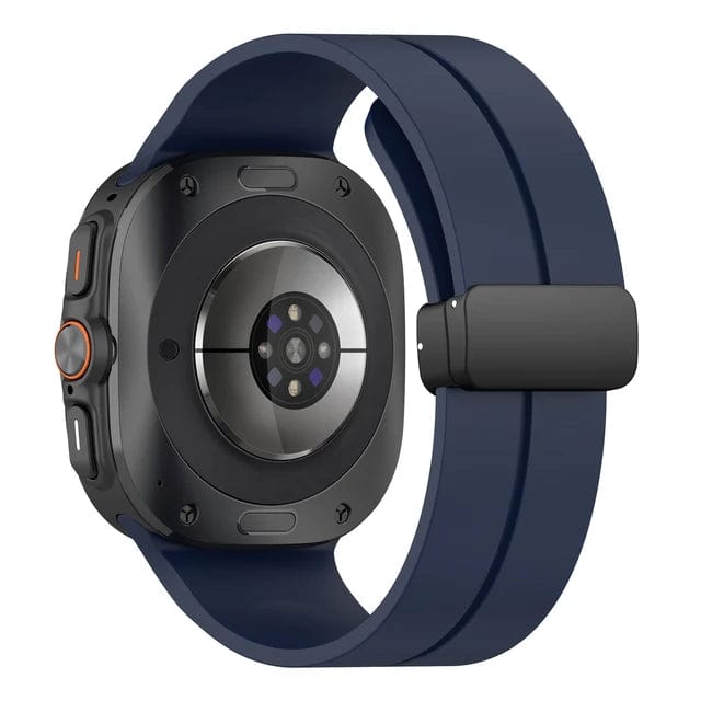 Magnetic Silicone Sports Watch Band For Samsung Watch 7 Midnight Blue DX080108