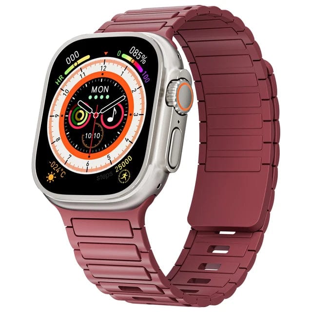 Silicone Magnetic Loop Watch Band cherry / 38mm 40mm 41mm 200007763:201336100;200000049:201449062;200000051:100016944
