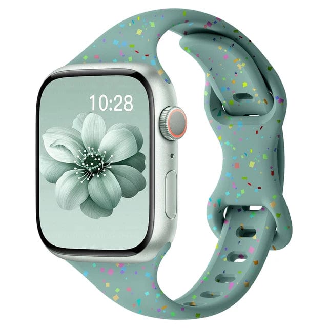 Slim Silicone Sports Watch Band Cactus / Series 10 : 42 - 38mm 40mm & 41 mm DP07121L08